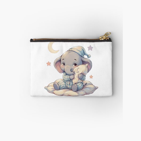 Item preview, An Adorable Baby Elephant - Pastel Blue Bedtime designed and sold by DigitfanStudio.