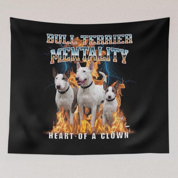 Item preview, Bull Terrier Mentality Heart Of A Clown – Playful Dog Breed Gift designed and sold by HoshisWorld2018.
