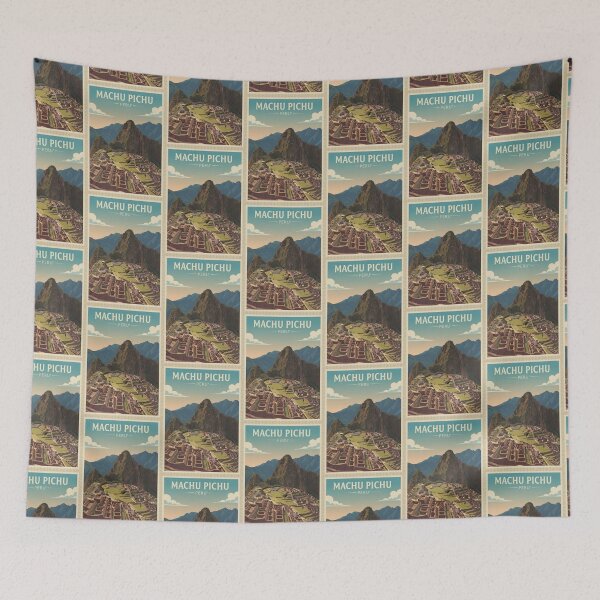 Item preview, Machu Picchu Vintage Travel Art - Perù designed and sold by Wanderprintt.