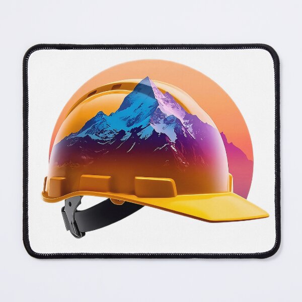 Item preview, Sunset Mountain Hard Hat Construction Adventure Design designed and sold by Evergreen Horizon Works.