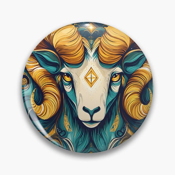 Item preview, Ornate celestial aries ram art print designed and sold by Checho30.