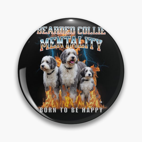 Item preview, Bearded Collie Mentality Born To Be Happy – Joyful Dog Breed Gift designed and sold by HoshisWorld2018.