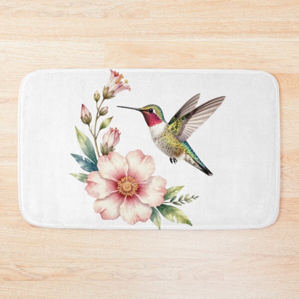 Item preview, Botanical Hummingbird Floral Art designed and sold by RandomWalker.