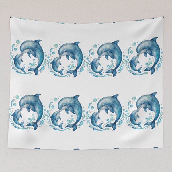 Item preview, Watercolor Mother And Baby Dolphin designed and sold by Passionread.