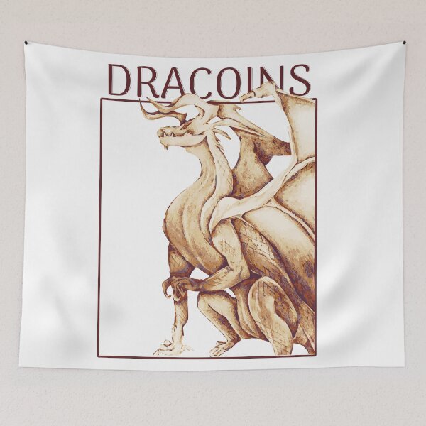 Item preview, Dracoins Mythical Gothic Dragon Fantasy Illustration designed and sold by Fiorart Studio .