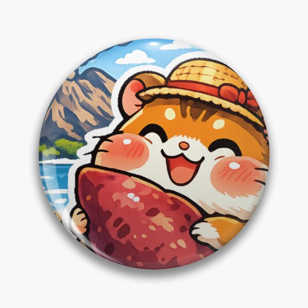 Item preview, Kagoshima Sweet Potato Hamster Sticker – Kawaii Sakurajima Japan Travel Anime Design designed and sold by kawaii animal store (in Japan).