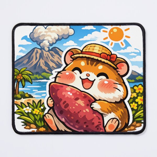 Item preview, Kagoshima Sweet Potato Hamster Sticker – Kawaii Sakurajima Japan Travel Anime Design designed and sold by kawaii animal store (in Japan).