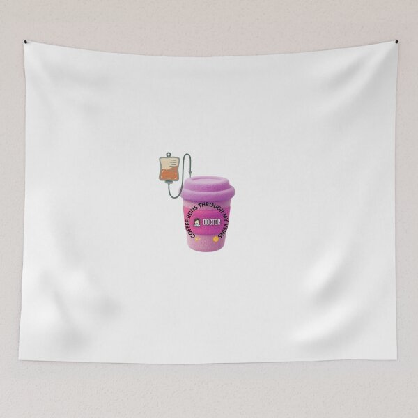 Item preview, Coffee Runs Through My Veins IV Sticker designed and sold by SweetieMedArt.
