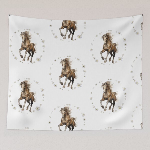 Item preview, Floral Horse Spirit Botanical Equestrian Horse Lover Vintage Nature Design designed and sold by DrimitStore.