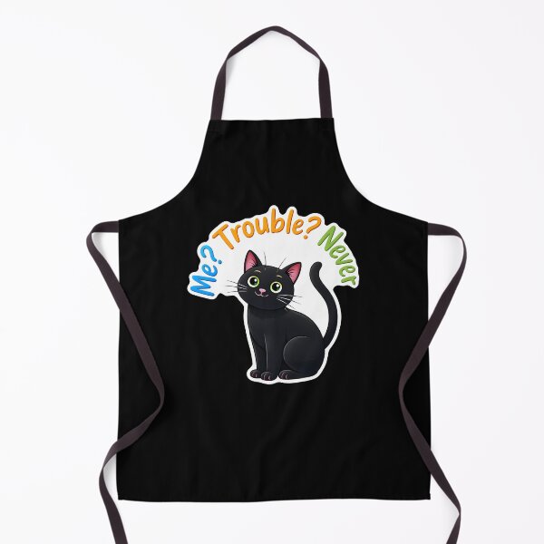Item preview, Me? Trouble? Never Cat designed and sold by Canvas-Whispers.