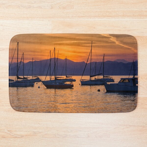 Item preview, Bardolino Sunset with Silhouetted Yachts designed and sold by Violaman.