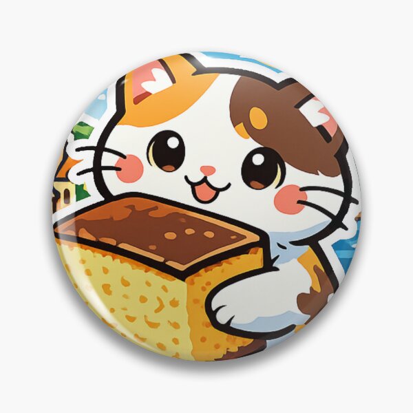 Item preview, Nagasaki Castella Cat Sticker – Kawaii Japan Travel Cat with Harbor & Church Illustration designed and sold by kawaii animal store (in Japan).