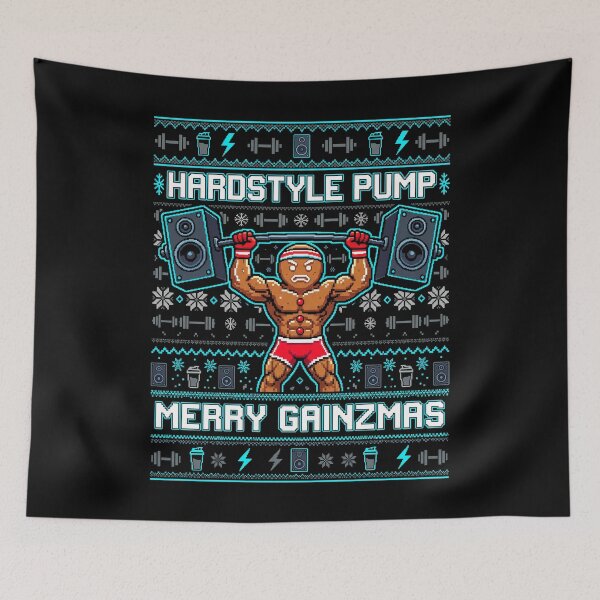 Item preview, Hardstyle Pump Merry Gainzmas Ugly Christmas designed and sold by SPAZE-Typo.