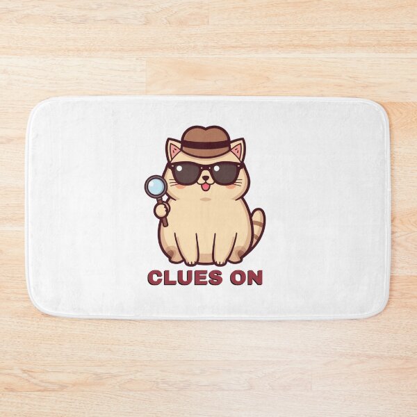 Item preview, Clues On - Cute Rockstar Detective Cat designed and sold by BrokenVibe.