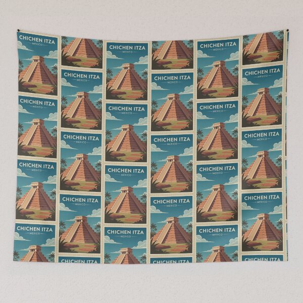 Item preview, Chichen Itza Vintage Travel Art - Mexico designed and sold by Wanderprintt.