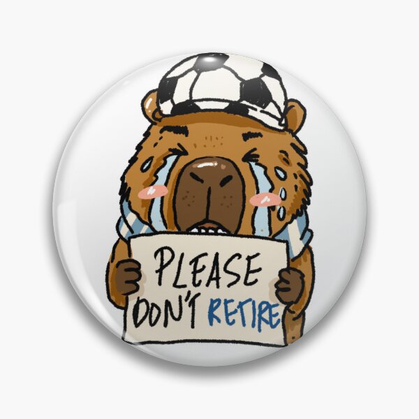Item preview, Awkward Animal Hat Club – Please Don’t Retire Crying Capybara | Argentina World Cup 2026 Sticker designed and sold by chupichapa.