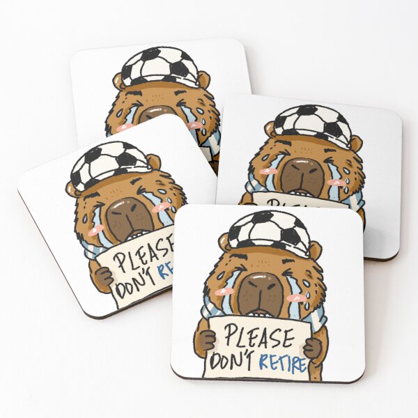 Item preview, Awkward Animal Hat Club – Please Don’t Retire Crying Capybara | Argentina World Cup 2026 Sticker designed and sold by chupichapa.