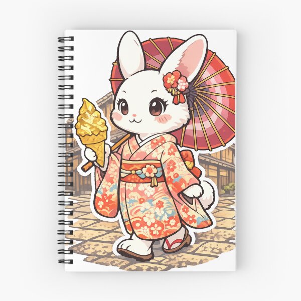 Item preview, Kanazawa Bunny with Gold Leaf Ice Cream - Kawaii Higashi Chaya District Japan Travel Sticker designed and sold by kawaii animal store (in Japan).