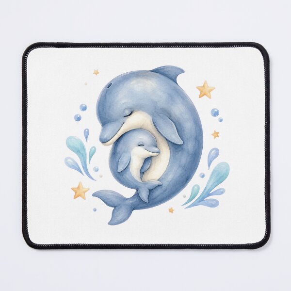Item preview, Cute Mother Baby Dolphin Hug designed and sold by Passionread.