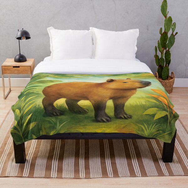 Aperçu de l'œuvre Aquarelle de capybara créée et vendue par MaverlyShop.