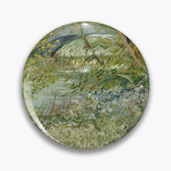 Item preview, River Bank in Springtime by Vincent van Gogh: Post Impressionist Landscape Poster designed and sold by artofuniverse.