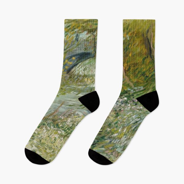 Item preview, River Bank in Springtime by Vincent van Gogh: Post Impressionist Landscape Poster designed and sold by artofuniverse.