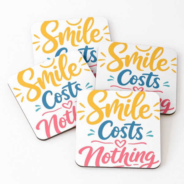 Item preview, Smile Costs Nothing – Positive Quote Typography Design designed and sold by Jandedan.