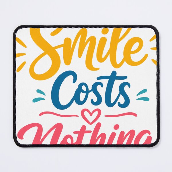 Item preview, Smile Costs Nothing – Positive Quote Typography Design designed and sold by Jandedan.