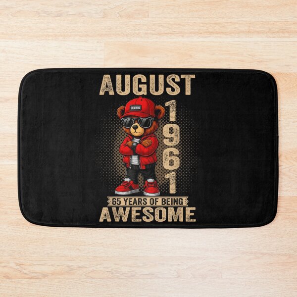 Item preview, August 1961 Birthday Gift Sixty Five Years Being Awesome Teddy Bear Shirt designed and sold by Serene woods.