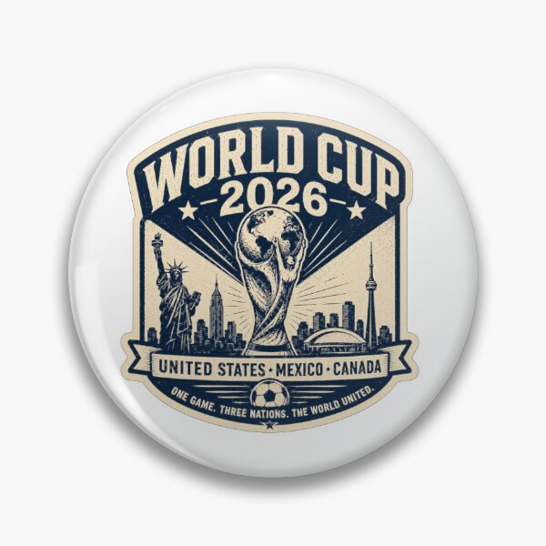 Item preview, Vintage World Cup 2026 Retro Soccer Sticker | Two-Color Football Tournament Design designed and sold by andrytaka.