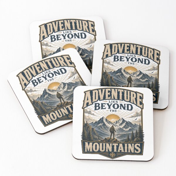 Item preview, Adventure Lies Beyond the Mountains | Hiking & Outdoor Explorer Design designed and sold by rushaib.