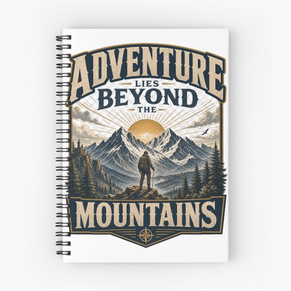 Item preview, Adventure Lies Beyond the Mountains | Hiking & Outdoor Explorer Design designed and sold by rushaib.