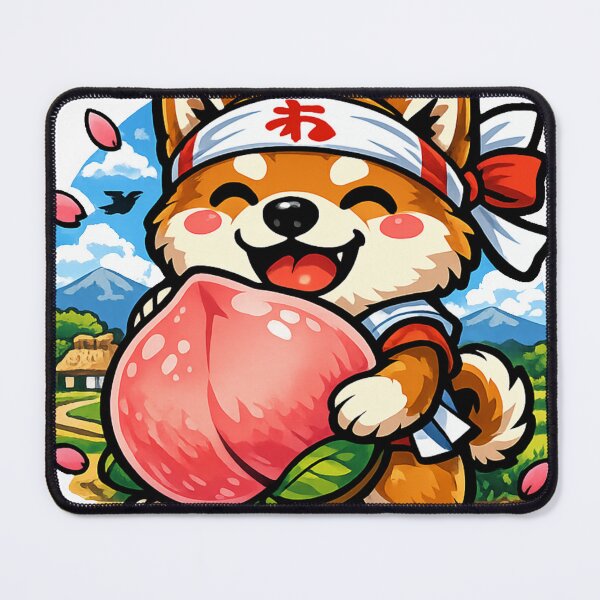 Item preview, Kawaii Momotaro Shiba Inu Sticker – Cute Japanese Folktale Peach Dog Anime Design designed and sold by kawaii animal store (in Japan).