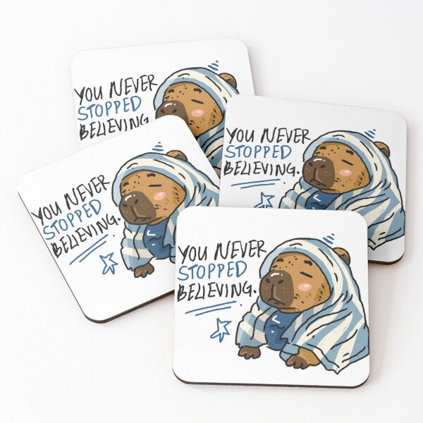 Item preview, Awkward Animal Hat Club – You Never Stopped Believing Capybara | Argentina Football Sticker designed and sold by chupichapa.