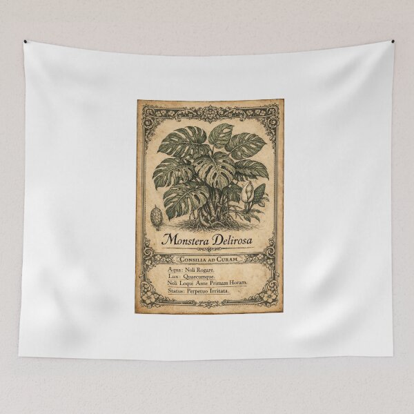 Item preview, Monstera Delirosa Funny Surreal Plant Botanical Burnout Art Gift designed and sold by Print Loft.