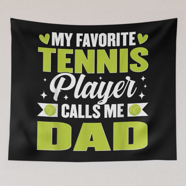 Item preview, My Favorite Tennis Player Calls Me Dad Proud Sports Father Gift Silhouette designed and sold by Taniyah Gomes.