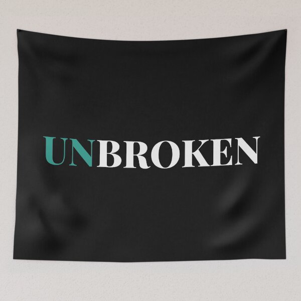 Item preview, Unbroken – Minimalist Resilience Typography Art designed and sold by QCena.