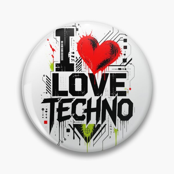 Item preview, Love Techno Industrial Street Art Grungy designed and sold by  ZenRave Designs.