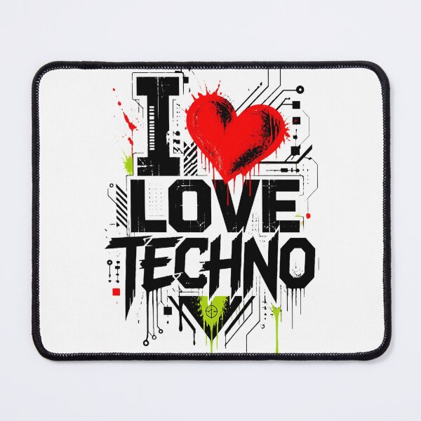 Item preview, Love Techno Industrial Street Art Grungy designed and sold by  ZenRave Designs.
