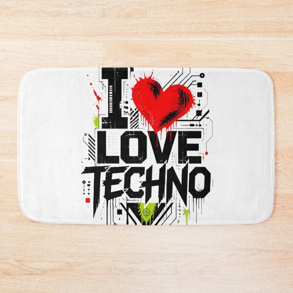 Item preview, Love Techno Industrial Street Art Grungy designed and sold by  ZenRave Designs.