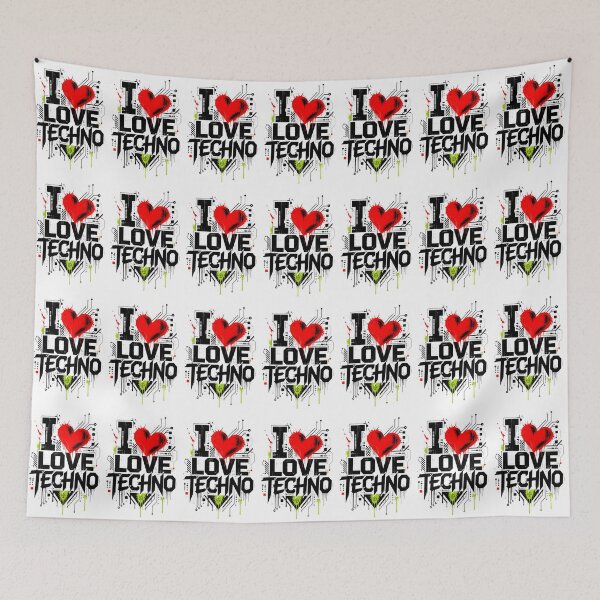 Item preview, Love Techno Industrial Street Art Grungy designed and sold by  ZenRave Designs.