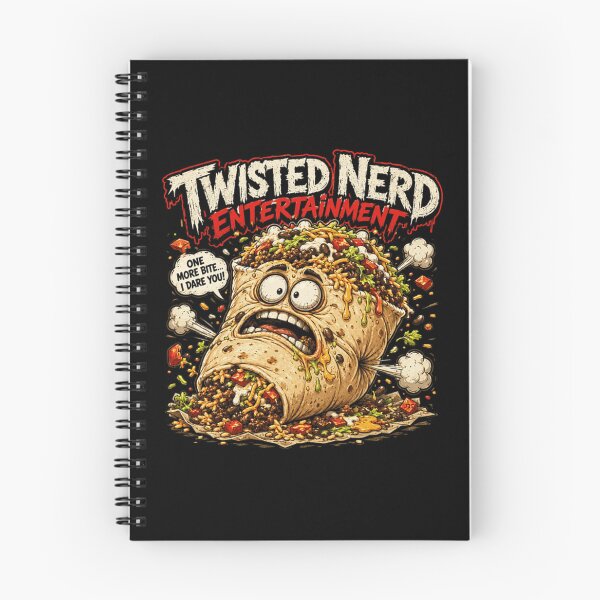 Item preview, Twisted Nerd Entertainment Angry Burrito Comical Food Monster Bursting Overfilled Illustration designed and sold by Taniyah Gomes.