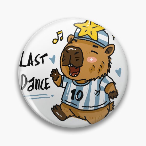 Item preview, Awkward Animal Hat Club – Argentina Last Dance Dancing Capybara | World Cup 2026 Sticker   designed and sold by chupichapa.