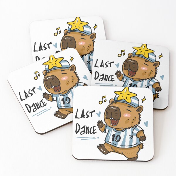 Item preview, Awkward Animal Hat Club – Argentina Last Dance Dancing Capybara | World Cup 2026 Sticker   designed and sold by chupichapa.