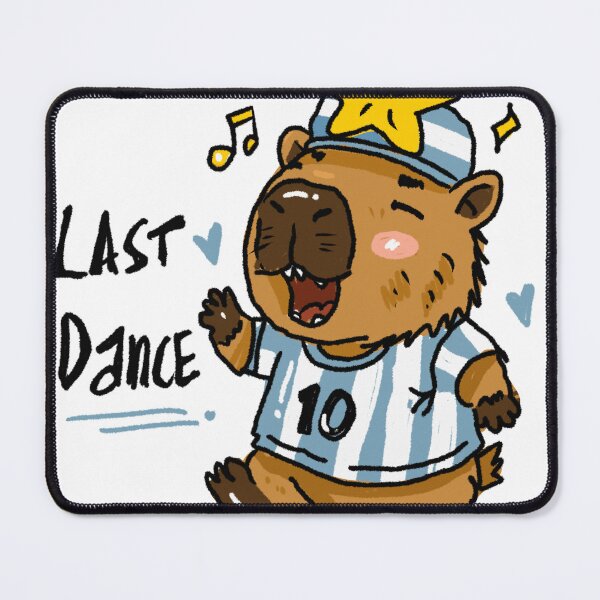 Item preview, Awkward Animal Hat Club – Argentina Last Dance Dancing Capybara | World Cup 2026 Sticker designed and sold by chupichapa.