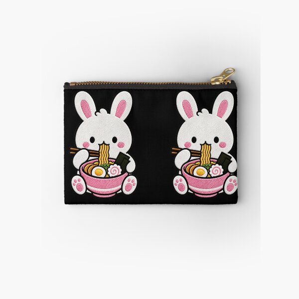Item preview, Kawaii Bunny Eating Ramen - Japanese Food Lover Bunny Art designed and sold by ColorSplash123.
