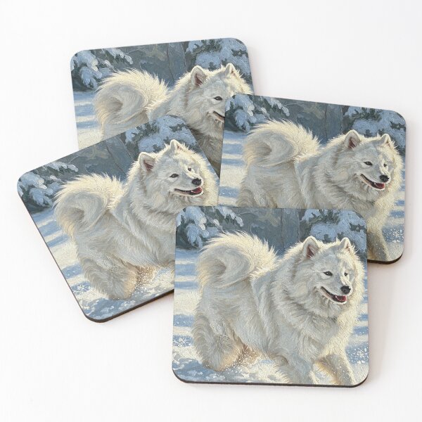 Item preview, Samoyed Playing in the Snow designed and sold by TheresaNicole.