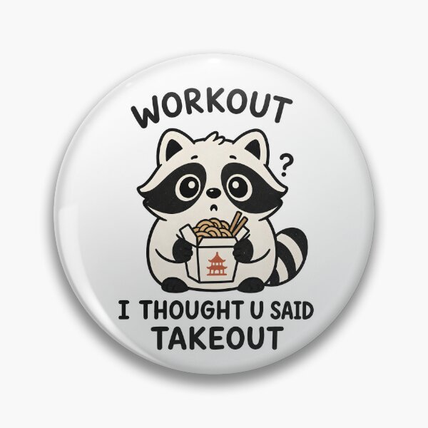 Item preview, Workout Takeout Raccoon designed and sold by ChocoMellowCo.