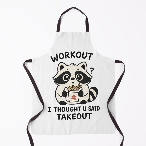 Item preview, Workout Takeout Raccoon designed and sold by ChocoMellowCo.