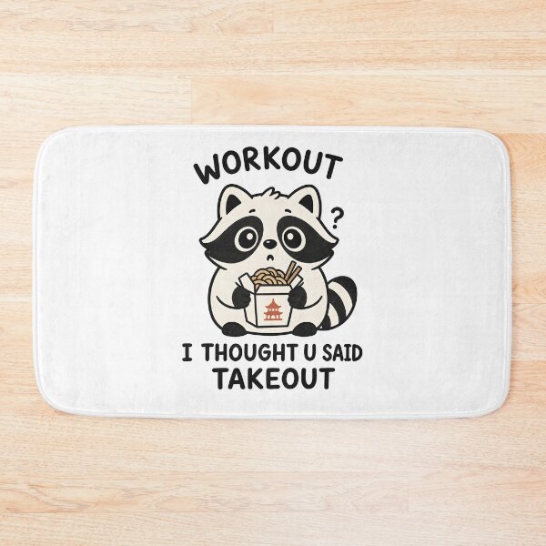 Item preview, Workout Takeout Raccoon designed and sold by ChocoMellowCo.